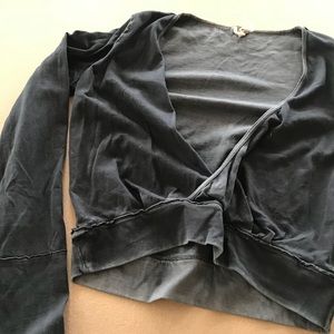 FREE PEOPLE FADED LONG SLEEVED CROP